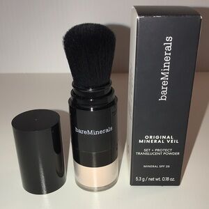 BareMinerals Original Mineral Veil Loose Powder & Brush Translucent SPF25 NEW